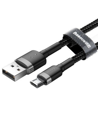 Cablu Baseus Cafule USB la Micro-USB 2A 3m Negru & Gri Cablu Baseus Cafule USB la Micro-USB 2A 3m Negru & Gri