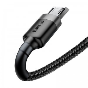 Cablu Baseus Cafule USB la Micro-USB 1.5A 2m Negru & Gri