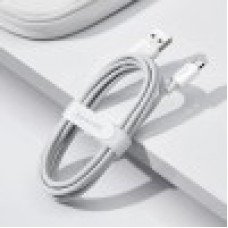 Cablu Baseus Simple Wisdom USB la Micro-USB 2.1A 1.5m Alb