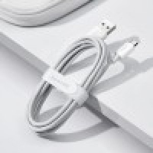 Cablu Baseus Simple Wisdom USB la Micro-USB 2.1A 1.5m Alb