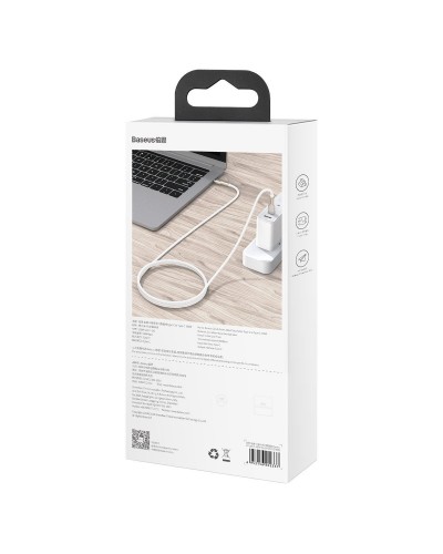 Cablu Baseus Cafule Metal USB-C la USB-C 100W 2m Alb Cablu Baseus Cafule Metal USB-C la USB-C 100W 2m Alb
