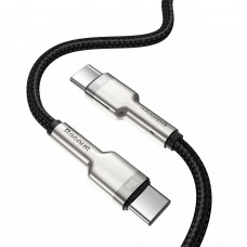 Cablu Baseus Cafule Metal USB-C la USB-C 100W 2m Negru