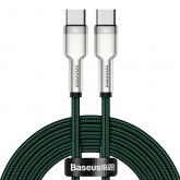 Cablu Baseus Cafule Metal USB-C la USB-C 100W 2m Verde