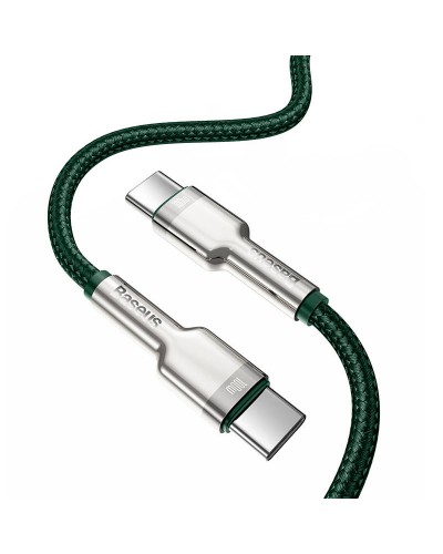 Cablu BASEUS Cafule Metal Type-C to Type-C, 100W, 5A, 1m - Verde Cablu BASEUS Cafule Metal Type-C to Type-C, 100W, 5A, 1m - Verde