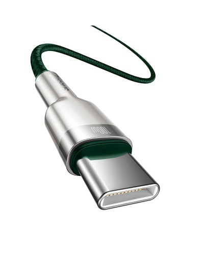 Cablu BASEUS Cafule Metal Type-C to Type-C, 100W, 5A, 1m - Verde Cablu BASEUS Cafule Metal Type-C to Type-C, 100W, 5A, 1m - Verde