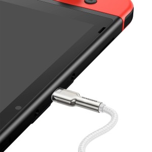 Cablu Baseus Cafule Metal USB-C la USB-C 100W 1m Alb