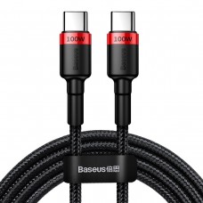 Cablu Baseus Cafule USB-C la USB-C 100W Negru & Roșu