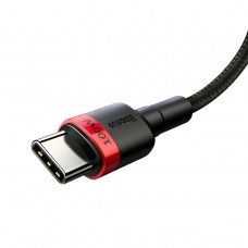 Cablu Baseus Cafule USB-C la USB-C 100W Negru & Roșu