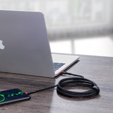 Cablu Baseus Cafule USB-C la USB-C 100W Negru & Roșu