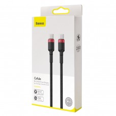 Cablu Baseus Cafule USB-C la USB-C 100W Negru & Roșu