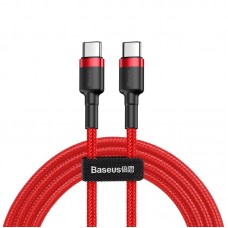 Cablu Baseus Cafule USB-C la USB-C 60W 1m Roșu