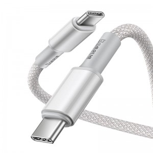 Cablu BASEUS High Density Type-C to Type-C, 100W, 1m - Alb