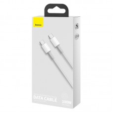 Cablu BASEUS High Density Type-C to Type-C, 100W, 1m - Alb