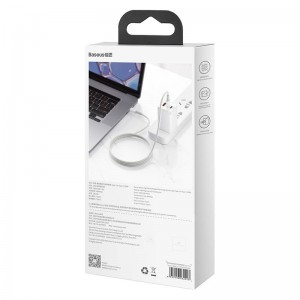Cablu BASEUS High Density Type-C to Type-C, 100W, 1m - Alb