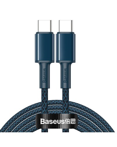 Cablu BASEUS High Density Type-C to Type-C, 100W, 5A, 2m - Albastru