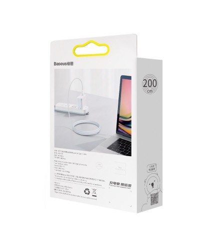 Cablu Baseus Superior Series USB-C la USB-C 100W 2m Alb Cablu Baseus Superior Series USB-C la USB-C 100W 2m Alb