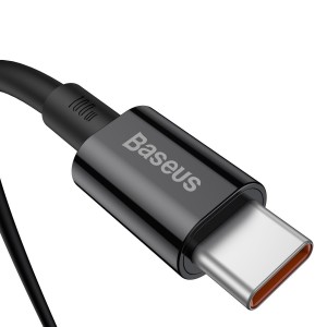 Cablu Baseus Superior Series USB-C la USB-C 100W 2m Negru