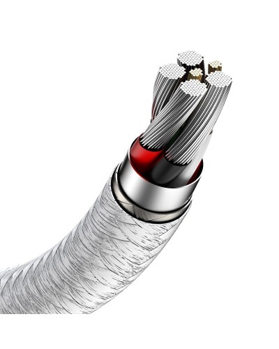 Cablu Baseus Cafule Metal USB la USB-C 66W 1m Alb Cablu Baseus Cafule Metal USB la USB-C 66W 1m Alb