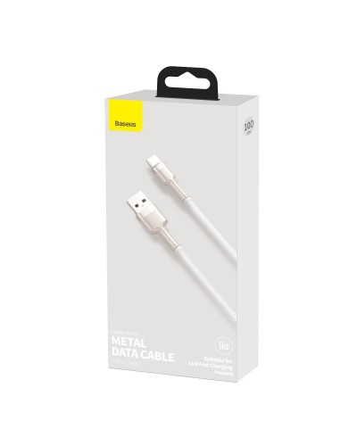 Cablu Baseus Cafule Metal USB la USB-C 66W 1m Alb Cablu Baseus Cafule Metal USB la USB-C 66W 1m Alb
