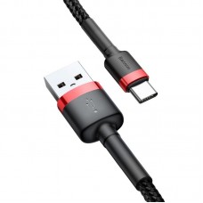 Cablu Baseus Cafule USB la USB-C 2A 2m Negru