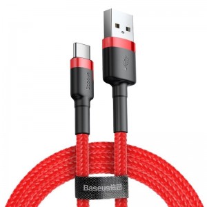 Cablu Baseus Cafule USB la USB-C 2A 2m Roșu