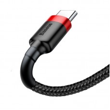 Cablu Baseus Cafule USB la USB-C 2A 3m Negru & Roșu