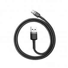 Cablu Baseus Cafule USB la USB-C 3A 0.5m Gri & Negru