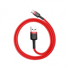 Cablu Baseus Cafule USB la USB-C 3A 0.5m Roșu