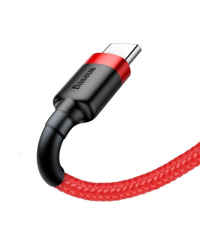 Cablu Baseus Cafule USB la USB-C 3A 0.5m Roșu Cablu Baseus Cafule USB la USB-C 3A 0.5m Roșu