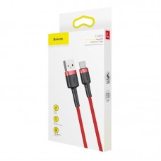 Cablu Baseus Cafule USB la USB-C 3A 0.5m Roșu
