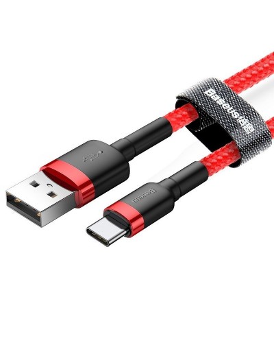 Cablu BASEUS Cafule USB to Type-C, 3A, 1m - Rosu