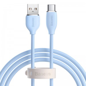Cablu Baseus Jelly USB la USB-C 100W 1.2m Albastru