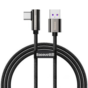 Cablu Baseus Legend Series USB la USB-C 66W 1m Negru
