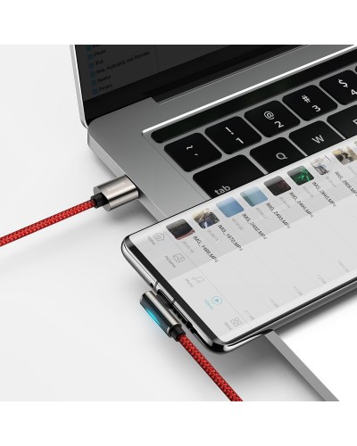 Cablu BASEUS Legend Series USB to Type-C, 66W, 1m - Rosu