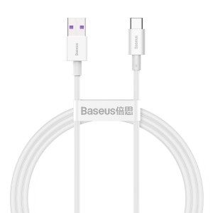 Cablu Baseus Superior Series USB la USB-C 66W 1m Alb