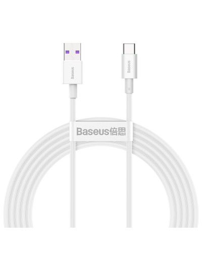Cablu BASEUS Superior Series USB to Type-C, 66W, 2m - Alb