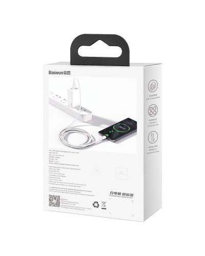 Cablu BASEUS Superior Series USB to Type-C, 66W, 2m - Alb