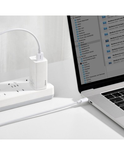 Cablu BASEUS Superior Series USB to Type-C, 66W, 2m - Alb