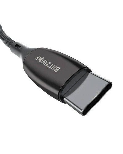 Cablu BlitzWolf BW-TC24 Type-C to Type-C, 5A, 100W, 0.9m - Negru Cablu BlitzWolf BW-TC24 Type-C to Type-C, 5A, 100W, 0.9m - Negru