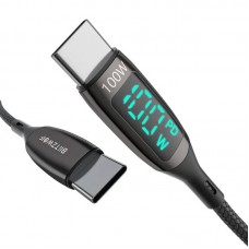 Cablu BlitzWolf BW-TC24 Type-C to Type-C, 5A, 100W, 0.9m - Negru