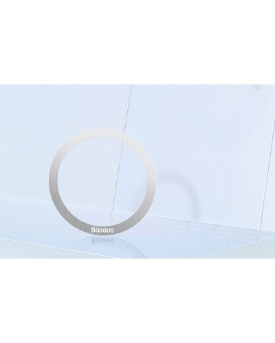 Set 2x Inel Adaptor MagSafe Baseus Halo Series - Plăcuță Magnetică Telefon - Argintiu