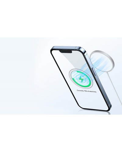 Set 2x Inel Adaptor MagSafe Baseus Halo Series - Plăcuță Magnetică Telefon - Argintiu