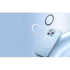 Set 2x Inel Adaptor MagSafe Baseus Halo Series - Plăcuță Magnetică Telefon - Argintiu