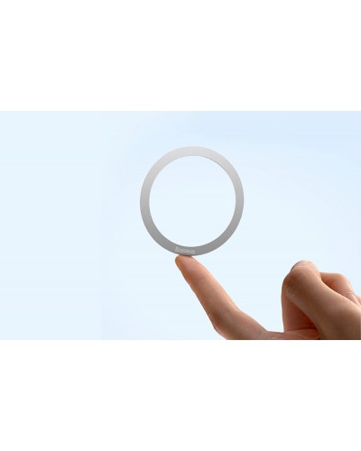 Set 2x Inel Adaptor MagSafe Baseus Halo Series - Plăcuță Magnetică Telefon - Argintiu