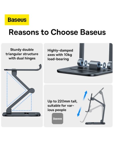 Suport Metalic Biaxal Baseus Desktop Metal Stand, pentru telefoane mobile - Negru Suport Metalic Biaxal Baseus Desktop Metal Stand, pentru telefoane mobile - Negru