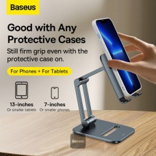 Suport Metalic Biaxal Baseus Desktop Metal Stand, pentru telefoane mobile - Negru