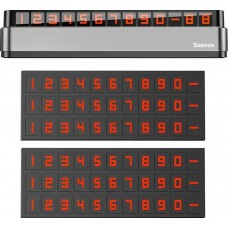 Suport Auto BASEUS Moonlight Series pentru numar de telefon, fixare cu banda adeziva - Negru