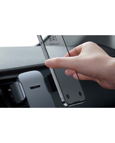 Set Suport Auto Baseus Easy control Pro pentru bord sau grila de ventilatie - Gri