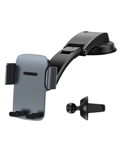 Set Suport Auto Baseus Easy control Pro pentru bord sau grila de ventilatie - Gri