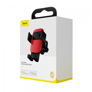 Suport Auto Baseus Cube Gravitational pentru grila de ventilatie - Rosu